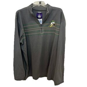Captivating Apparel Oregon Ducks Men's gray 1/4 zip sweatshirt NCAA  2XL NWT